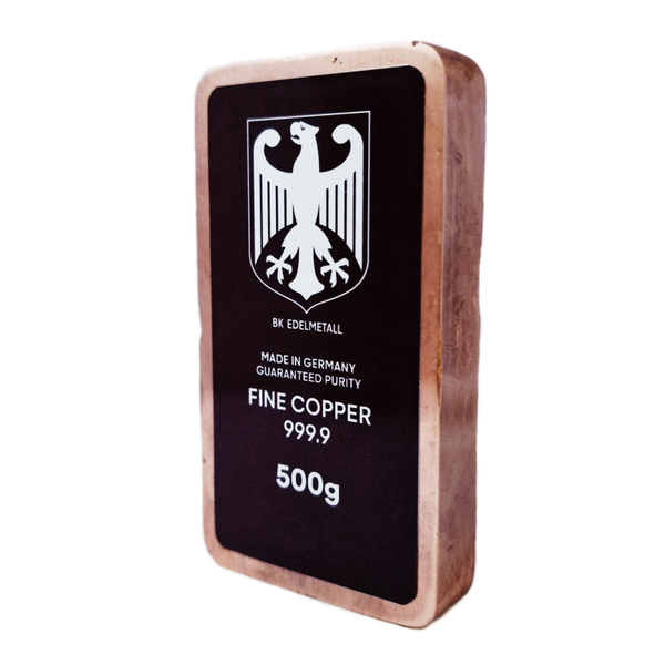 Kupferbarren 500g Feinkupfer 999.9