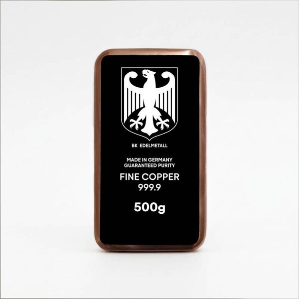 Kupferbarren 500g 999.9 Feinkupfer