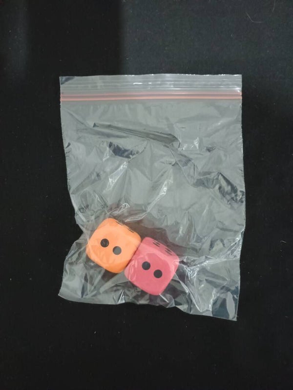 Orange & Red Foam Dice (H3: