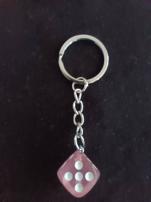 Pink Dice Key Ring (N2:
