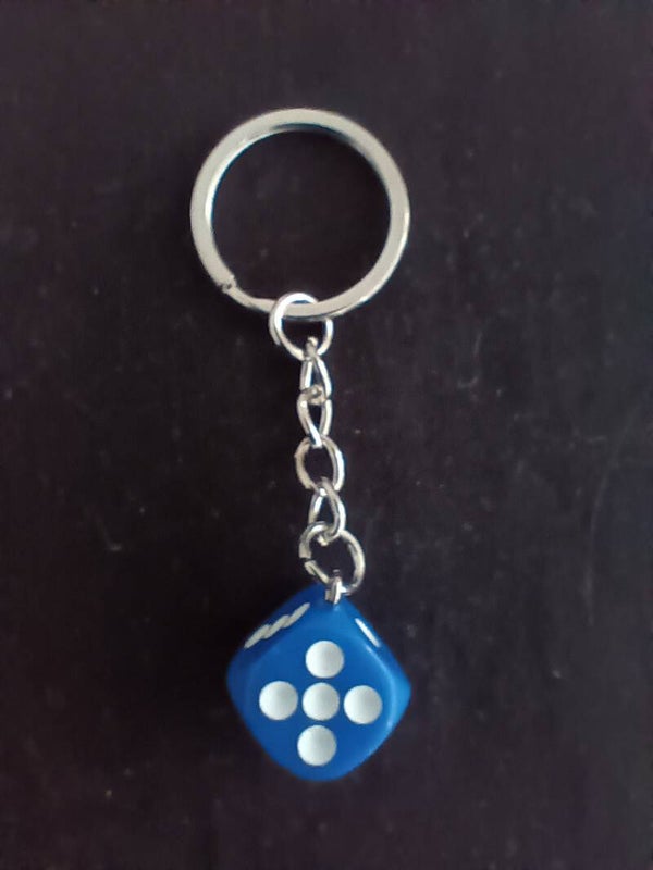Blue Dice Key Ring (O2:
