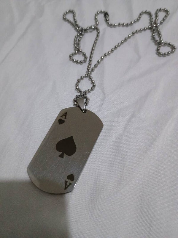 Polished Metal Card Neckless (P4:
