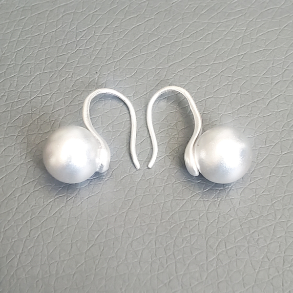 Kugel-Haken-Ohrringe 925er Silber