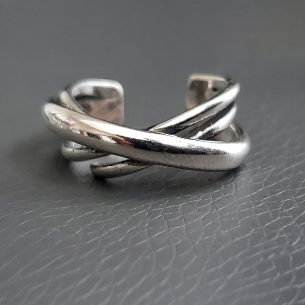 Verstellbarer Wickelring 925er Sterling-Silber