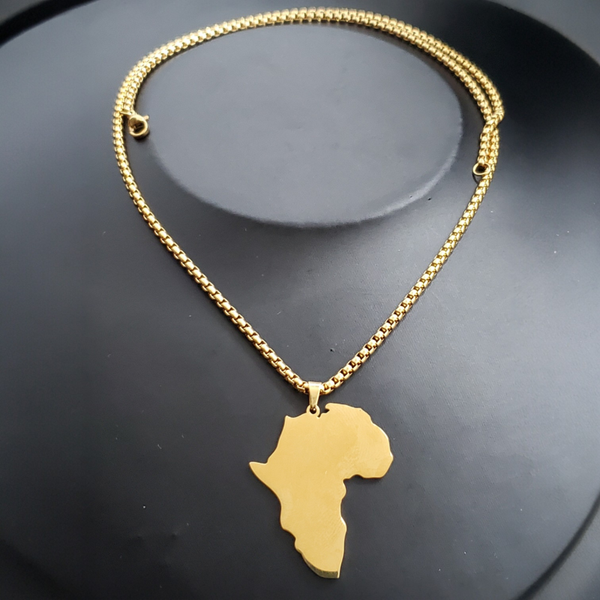 Unisex-Halskette mit Afrika-Map-Anhänger