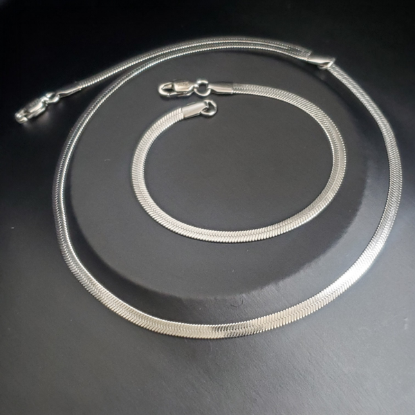 Schlangenketten-Set /925er Sterlingsilber