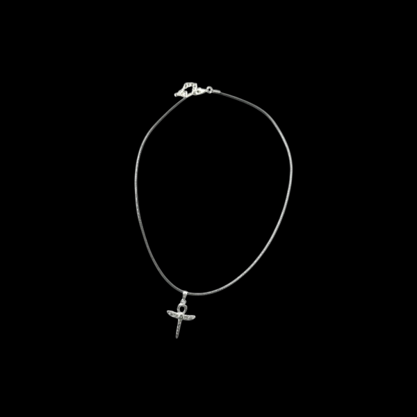 Ankh-Libelle-Anhänger mit Lederhalskette