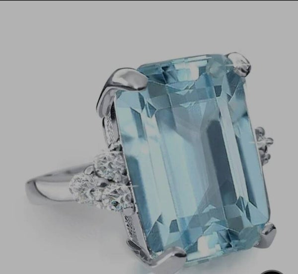 Silber 925 Aquamarin Ring