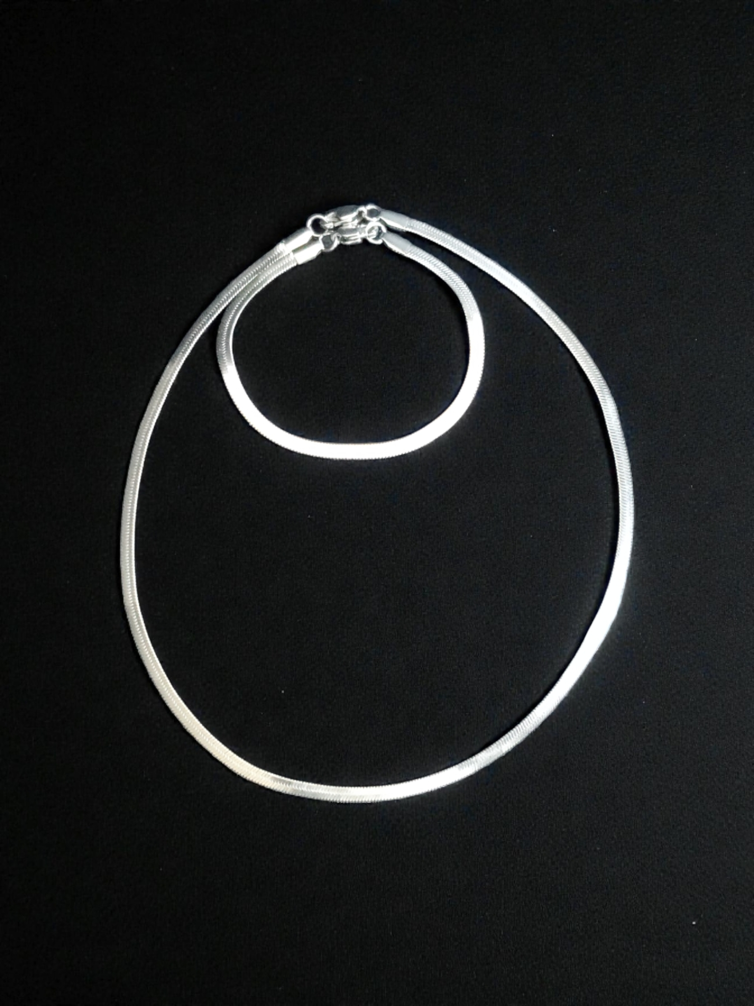 Schmuckset - Schlange Gliederhalskette und Armband