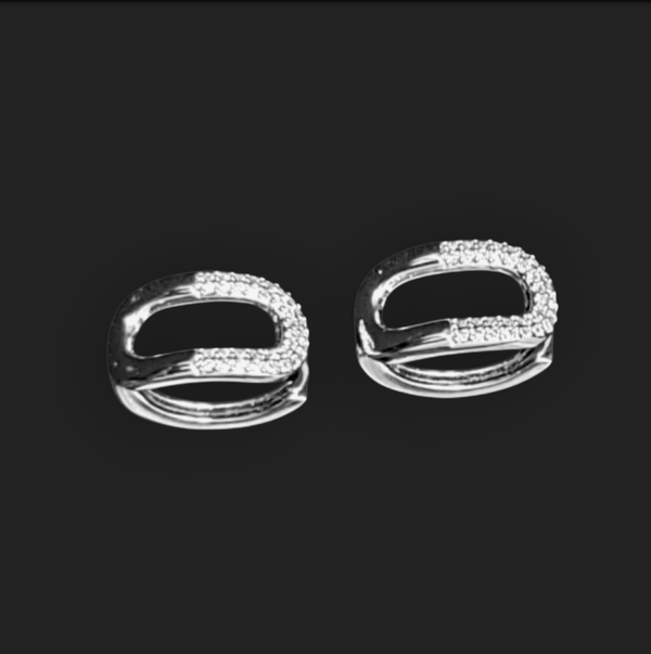 Elegante Creolen mit Zirkoniasteinen