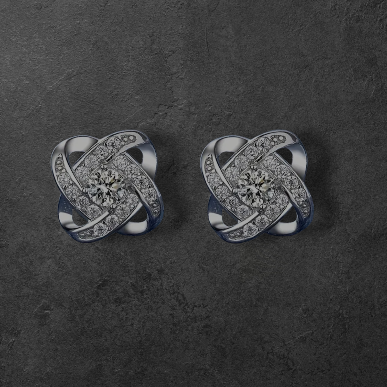Ohrstecker mit Zirkoniasteinen  925er Sterlingsilber