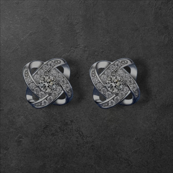 Ohrstecker mit Zirkoniasteinen  925er Sterlingsilber