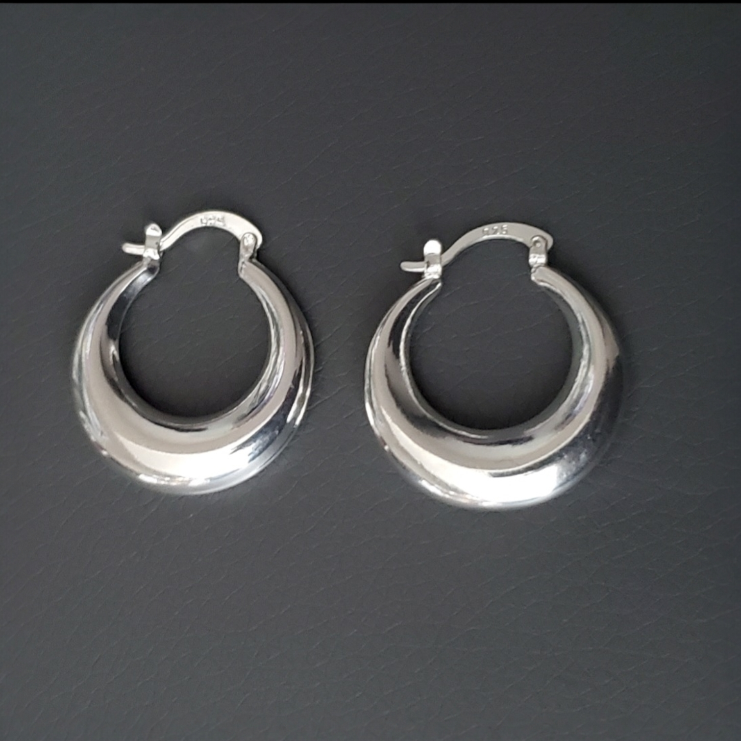 Chunky Silber Creolen aus 925 Sterling Silber