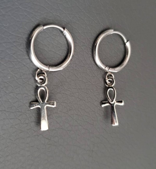 Creolen mit Ankh-Anhänger