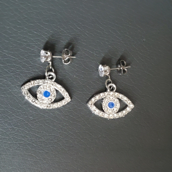 Evil Eye Ohrstecker mit Zirkoniasteinen