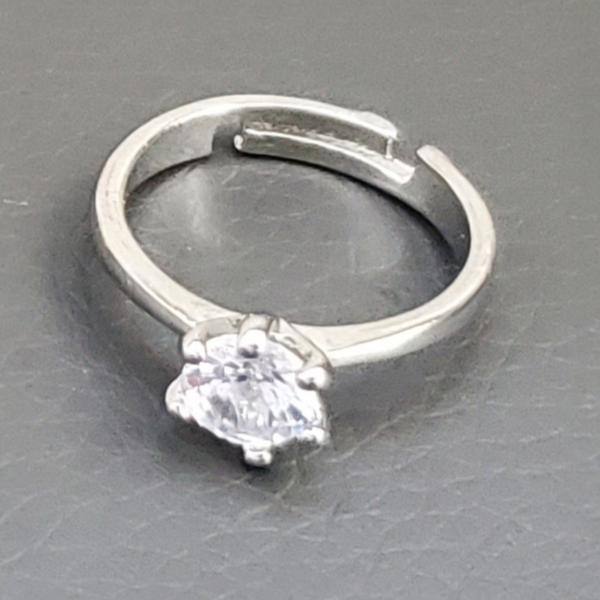 925/- Sterlingsilber Solitär-Verlobungsring