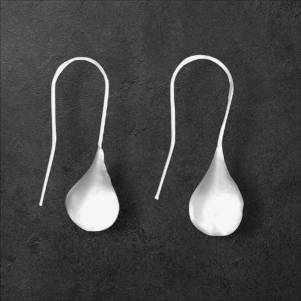 Tropfen-Haken Ohrringe 925er Silber
