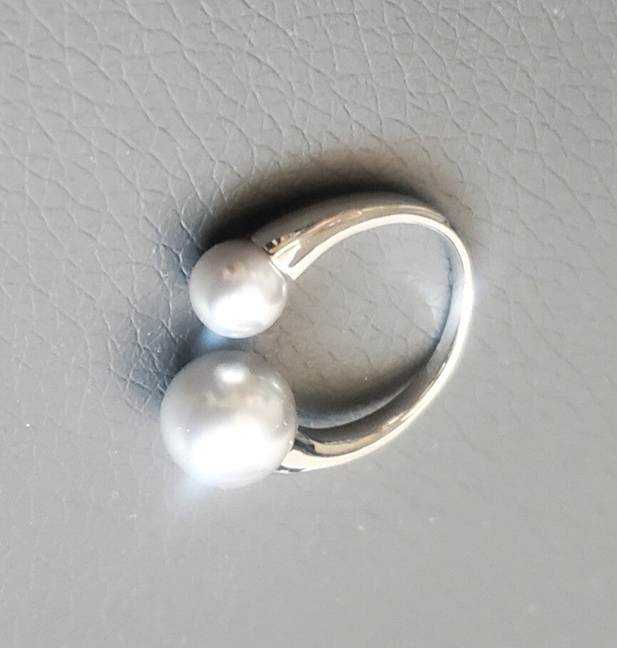 Ring mit Zuchtperlen aus Edelstahl