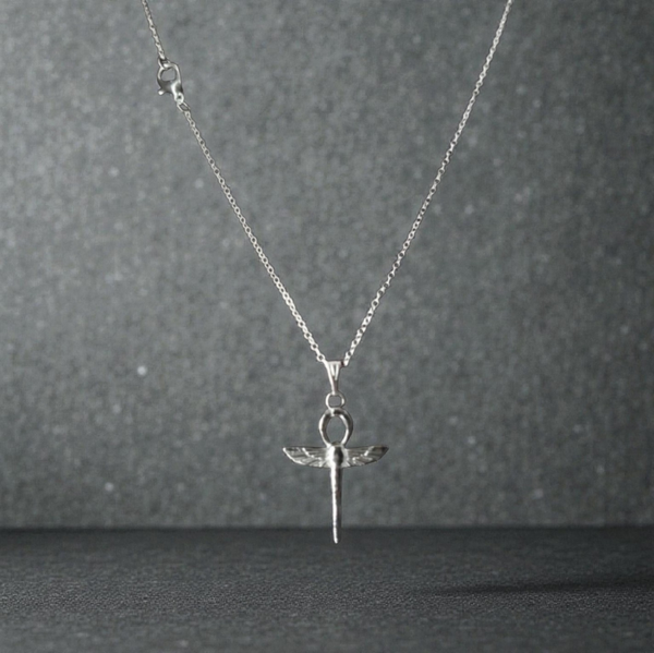 Halskette mit Ankh- Libelle Anhänger