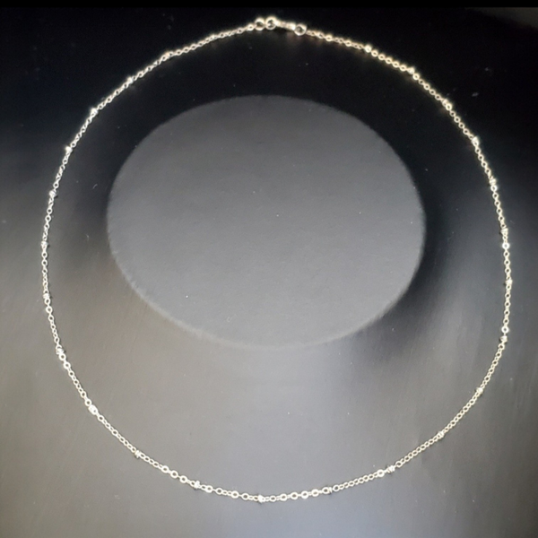 Damen Halskette mit kugeln aus 925er-Sterlingsilber