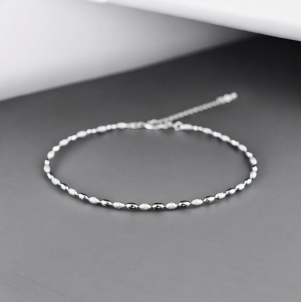 Perlenfußkettchen – Aus hochwertigem 925er Sterlingsilber