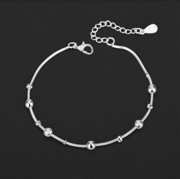 Kugel-Fußkettchen aus 925 Sterling Silber