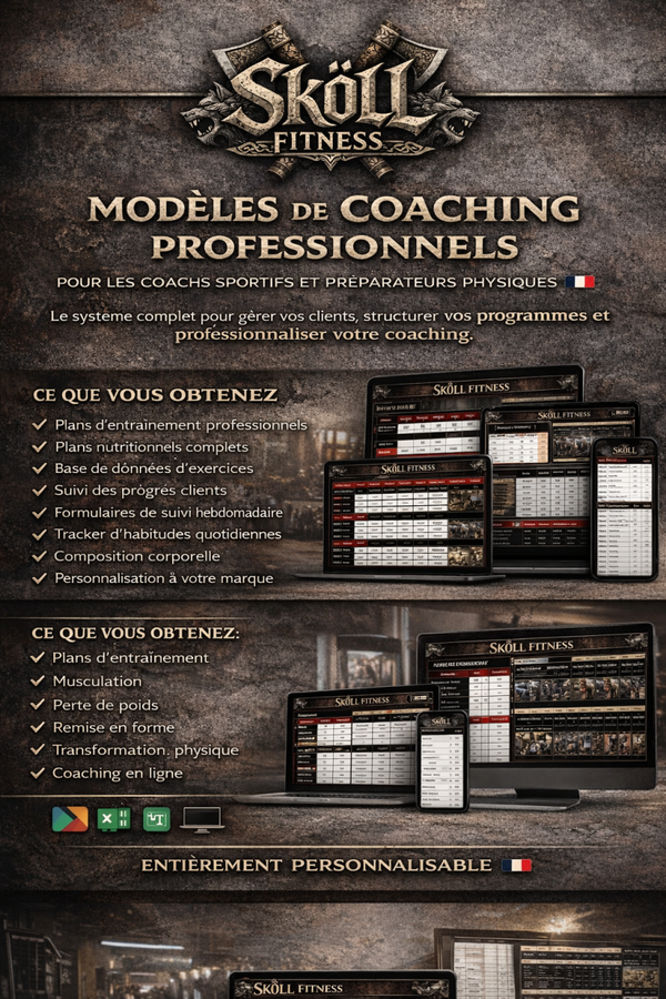 Pack de coaching  : Entraînement, Nutrition, Composition