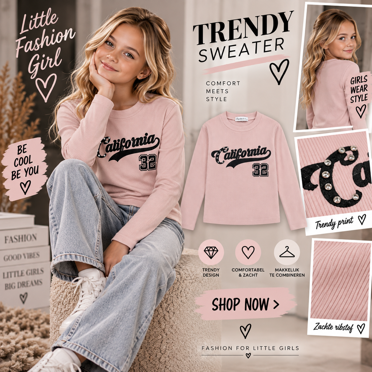 top roze tekst