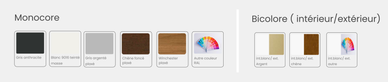 palette de couleurs sans surcoût