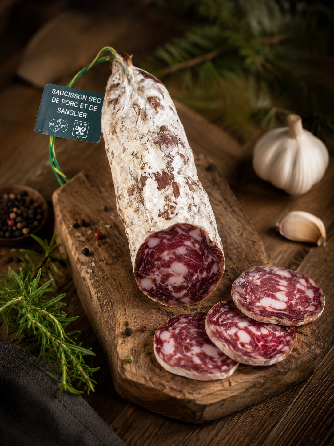 Saucisson porc et sanglier