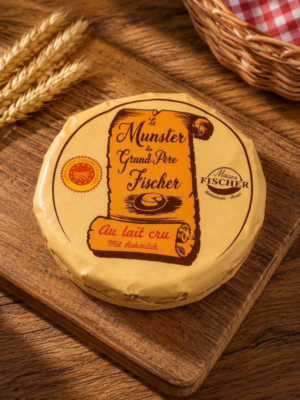 Munster lait cru 55g fond carton