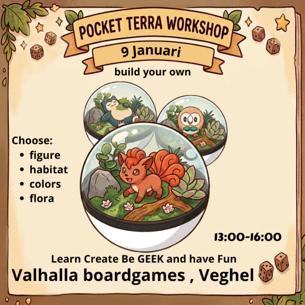 Workshop: BYO Pocket Terra 9 januari, veghel