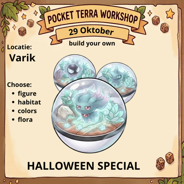 Workshop: BYO Pocket Terra Donderdag 29 Oktober (halloween special)