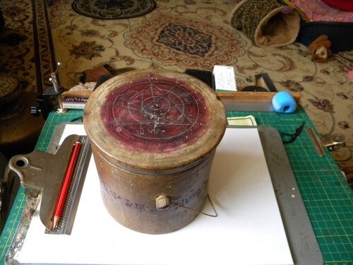 Witch's Box RARE (1789? inscription) Genuine Antique Witches Hat 'Secret's Box' - Historically Rare.