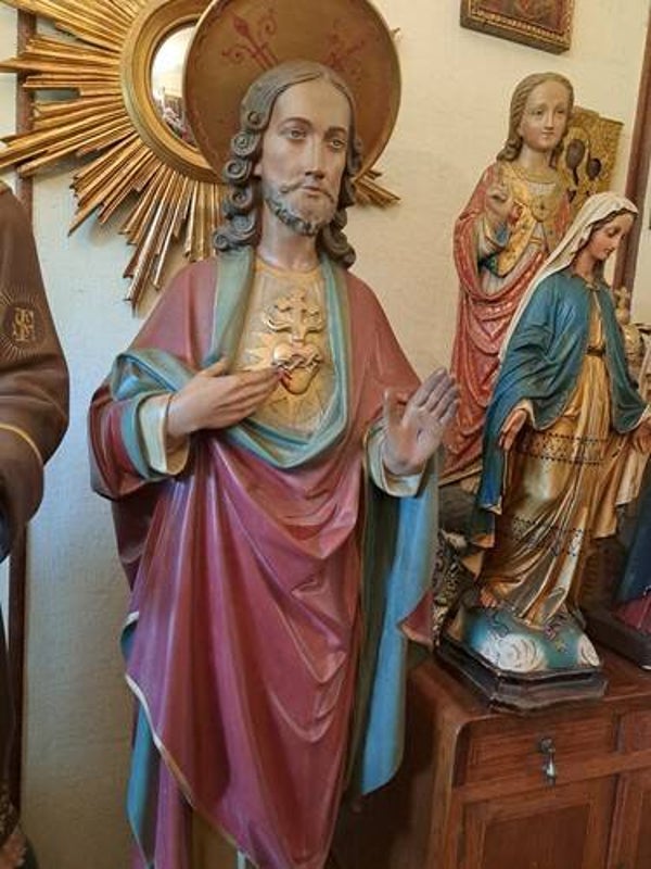LARGE JESUS STATUE .. FROM ST LEONARDS CHURCH LOFTUS