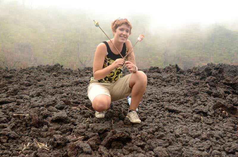 roast marshmallows at pacaya volcano guatemala