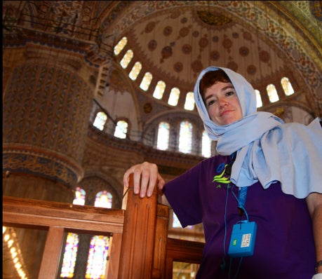 required head scarf instabul mosque
