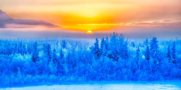 The Glory of a Great Alaskan Winter Sunset