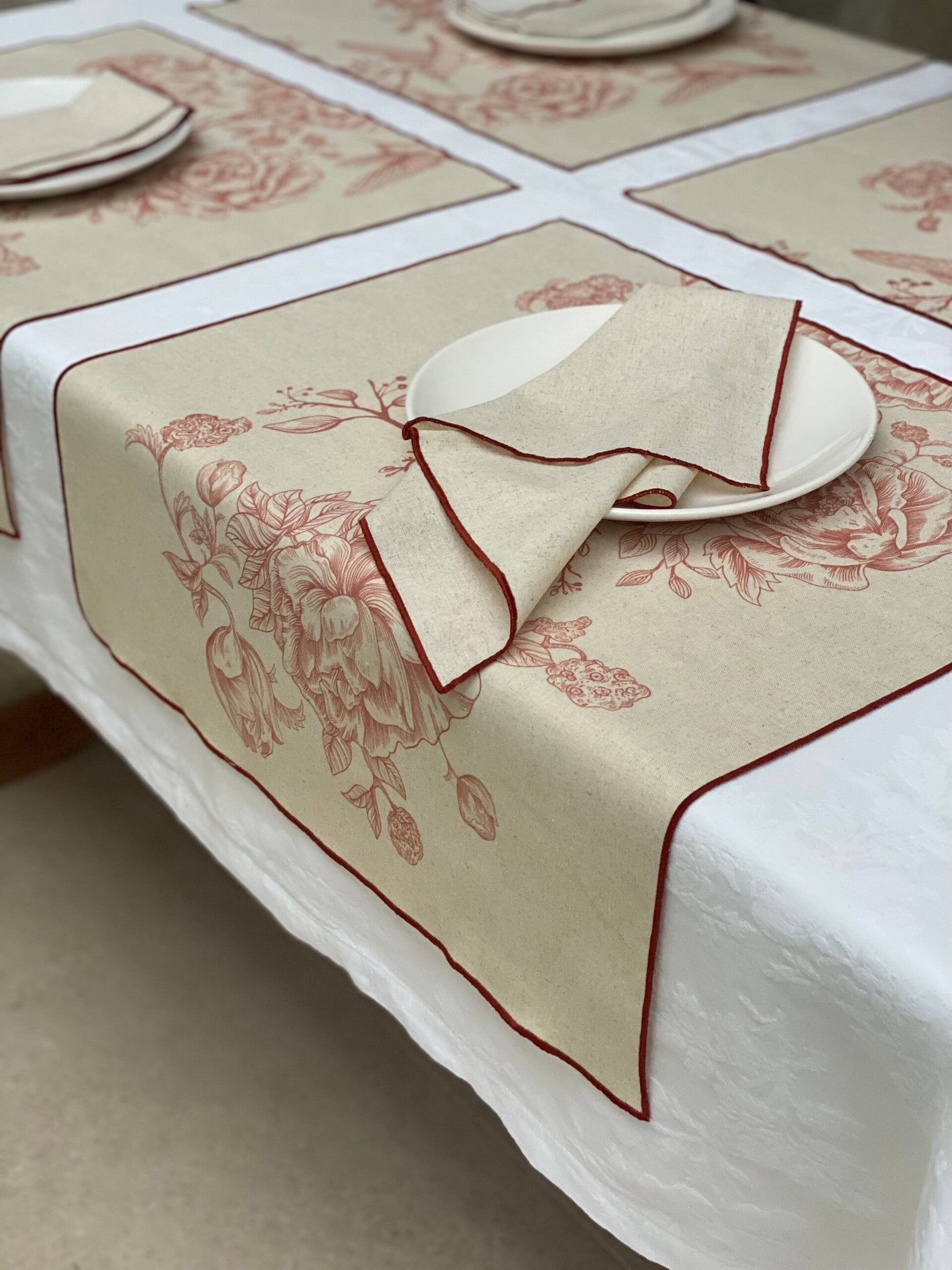 packs de individual pájaros y servilleta