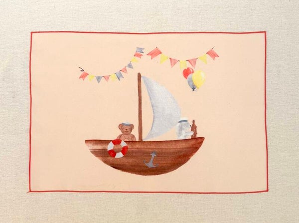 individual resinado Barquito de vela