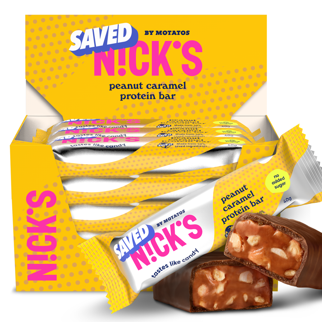 N!cks peanut caramel protein bar