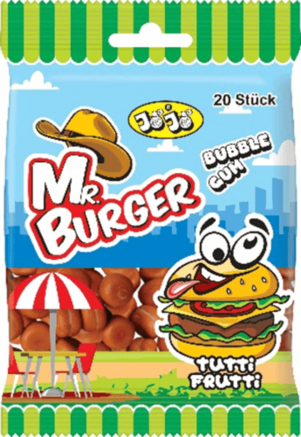 Mr Burger bubble gum tutti frutti