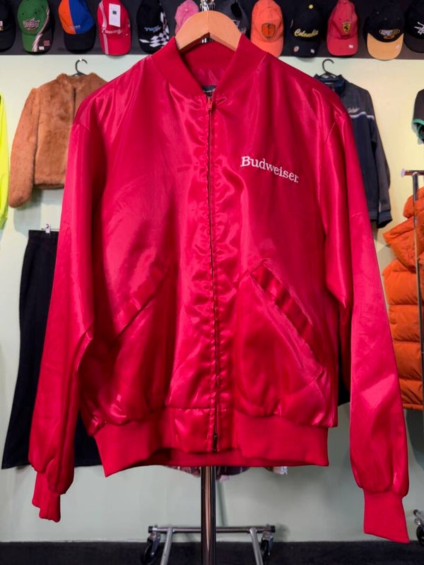 Vintage Budweiser Mens Bomber Jacket