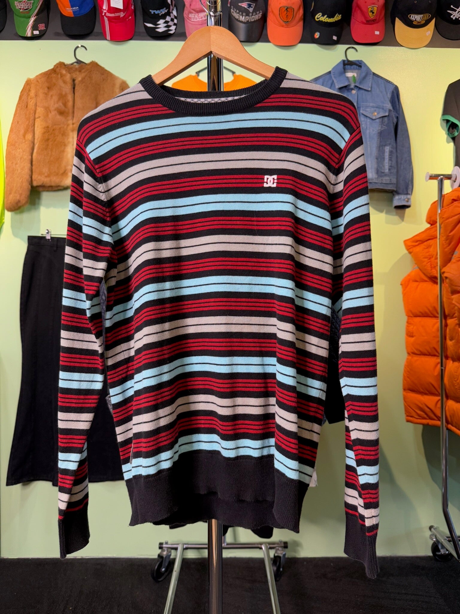 DC Shoes Mens Soft-Textured Long Sleeve with Stripes