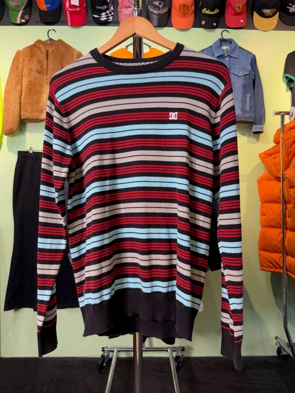 DC Shoes Mens Soft-Textured Long Sleeve with Stripes