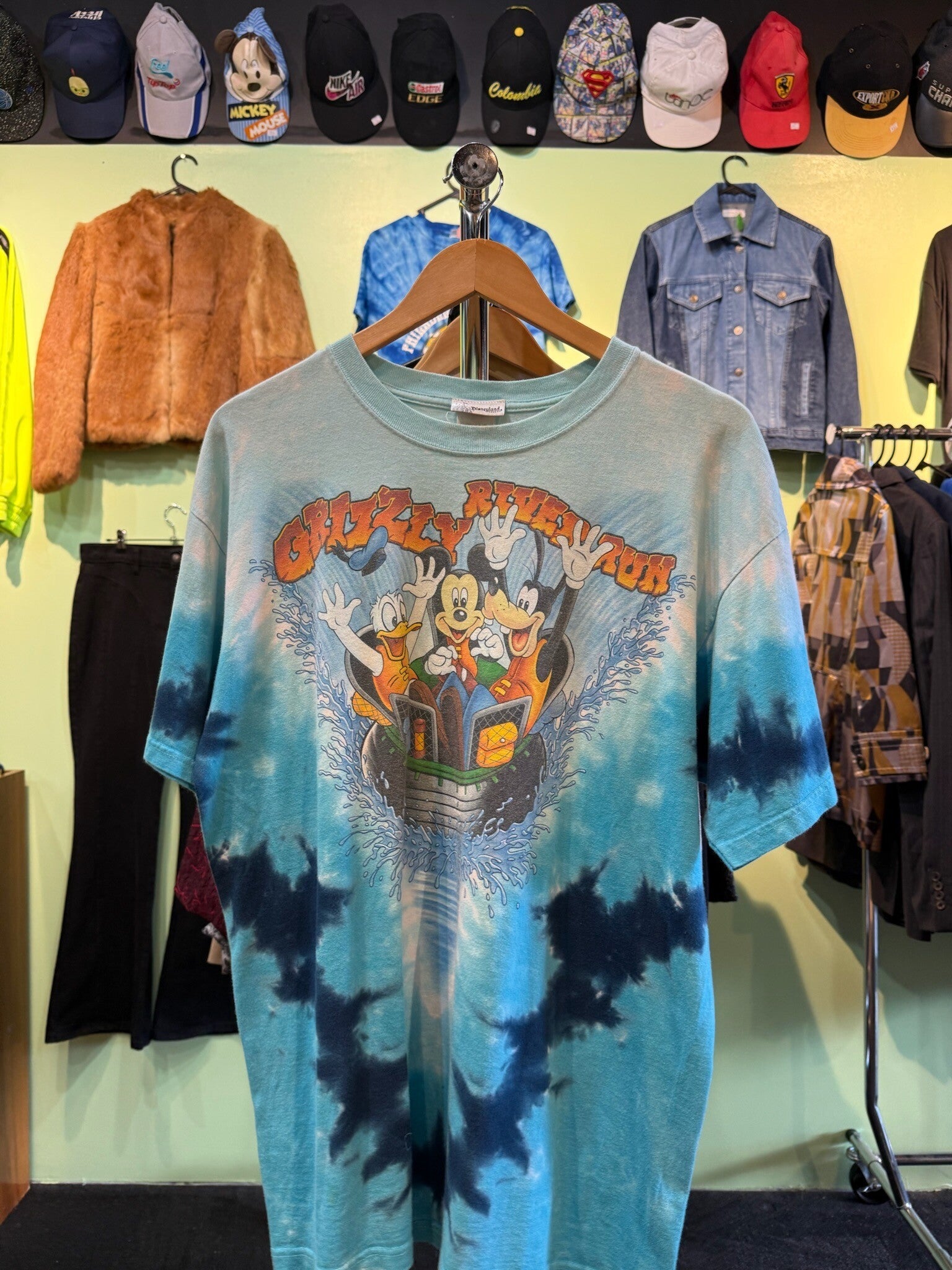 Vintage 90s Disneyland Resort Grizzly River Run Tie-Dye T-shirt