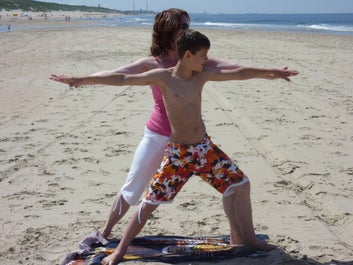 Partneryoga Krijgerhouding
