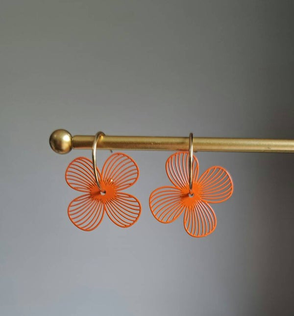 Boho flowers orange