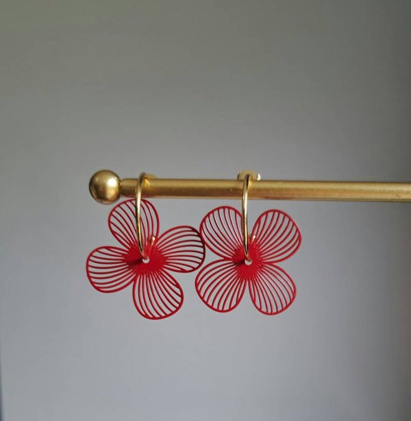 Boho flowers red