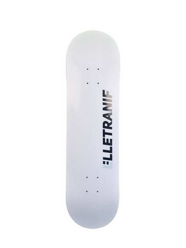 Elletranif logo deck white